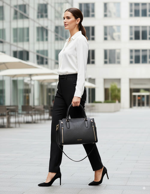 Calvin Klein Elaine Satchel – Modern Elegance, Everyday Function