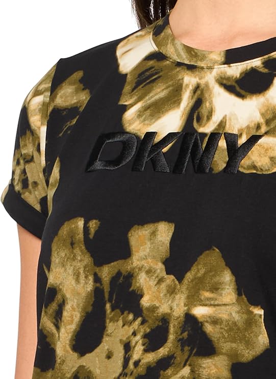 DKNY Floral Logo Tee – Casual Comfort, Bold Style