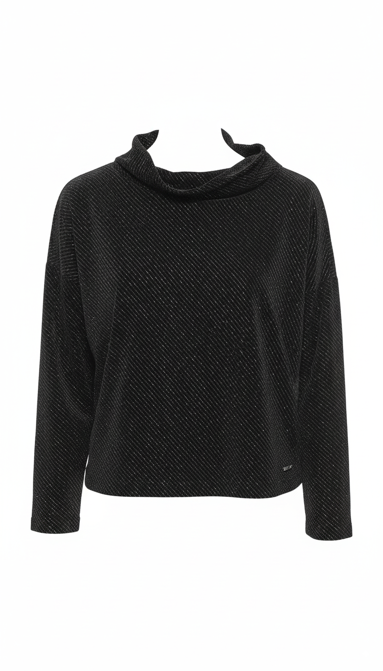 DKNY Women’s Mock Neck Cozy Top – Modern Comfort, Effortless Style