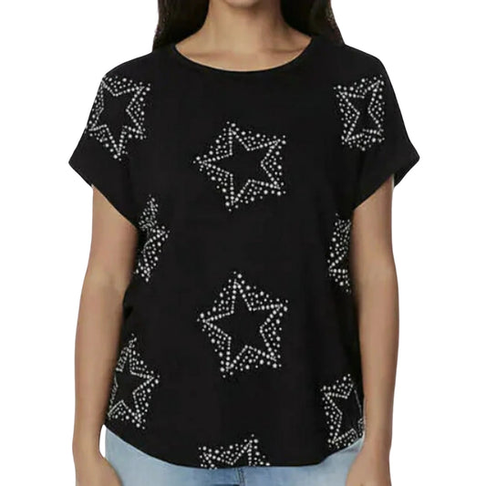 Buffalo David Bitton Women's French Terry Short Sleeve Tee – Casual Elegance & Comfort