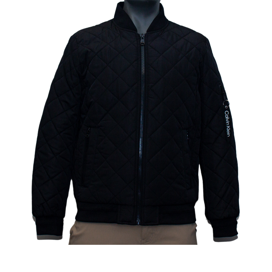 Calvin Klein Men's Quilted Zipper Detail Flight Jacket