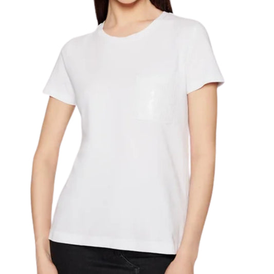 DKNY White T-shirt  Sequin Detail