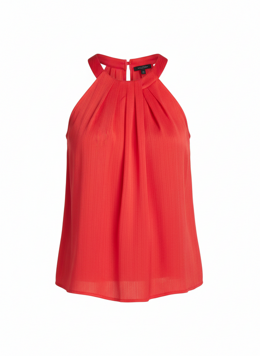 Halston Women’s Pleated Halter Top – Chic Elegance, Effortless Style