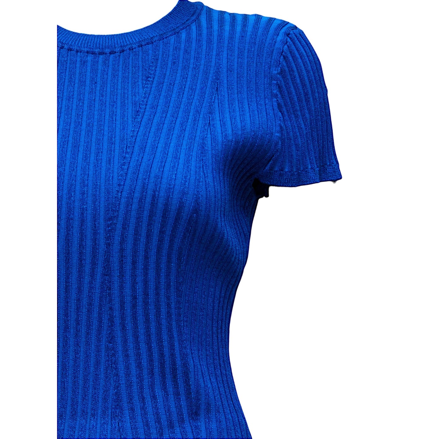 DKNY Short Sleeved Ribbed Sweater